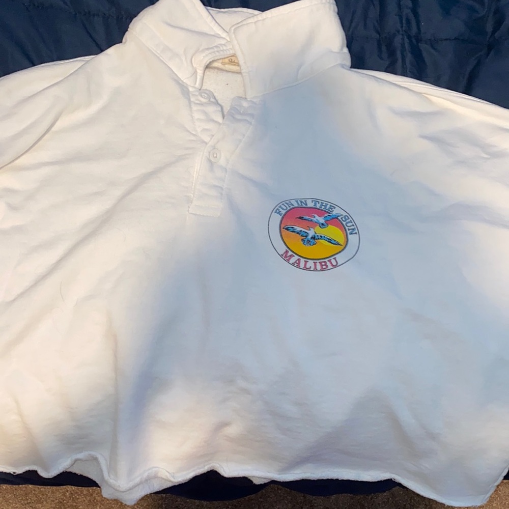 brandy melville collared sweatshirt